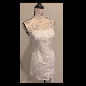 Designer “Veronica Beard” white button up halter dress!